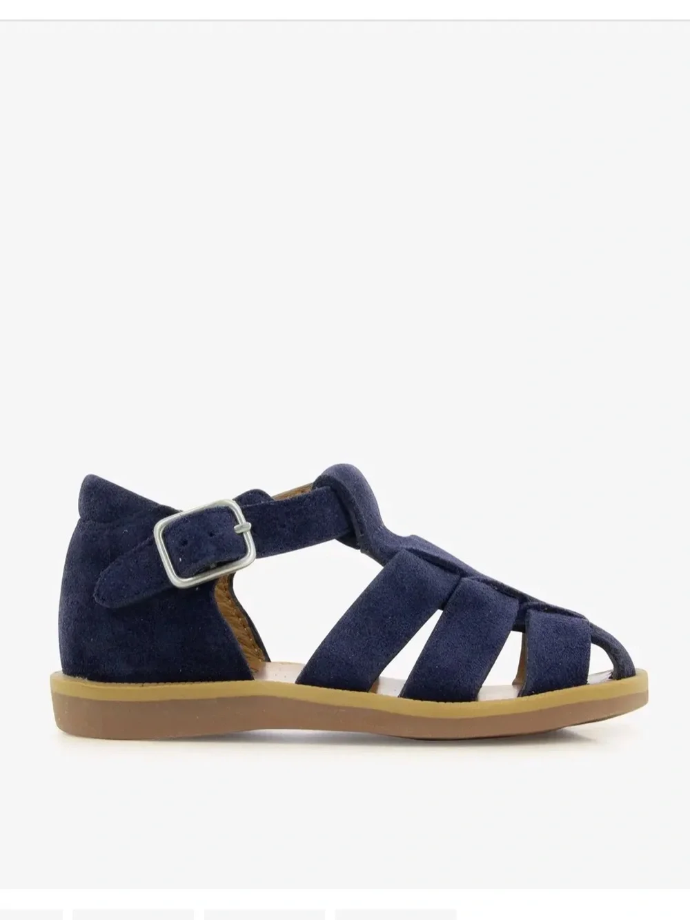 Pom D’api poppy daddy navy suede fisherman sandals